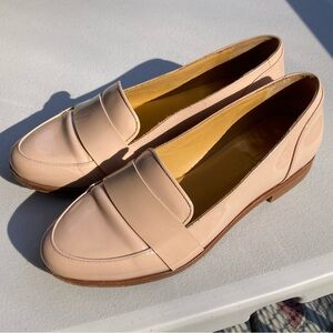Sézane Light Blush Pink Nude Patent Leather Loafers